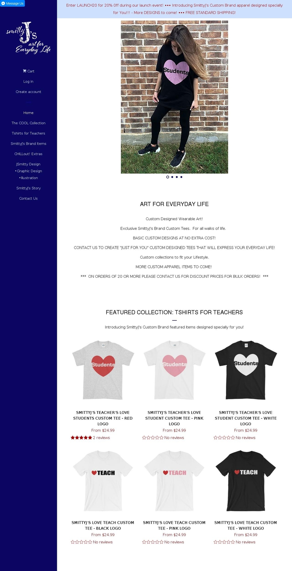 smittyjs.com — Shopify storefront screenshot