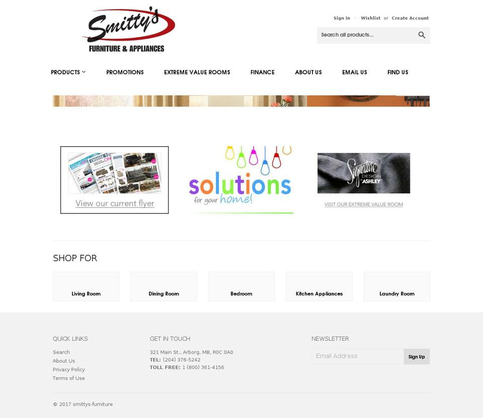 smittysfurniture.net shopify website screenshot