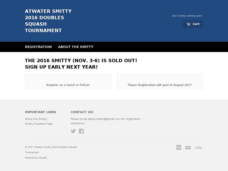 smittysquash.com shopify website screenshot