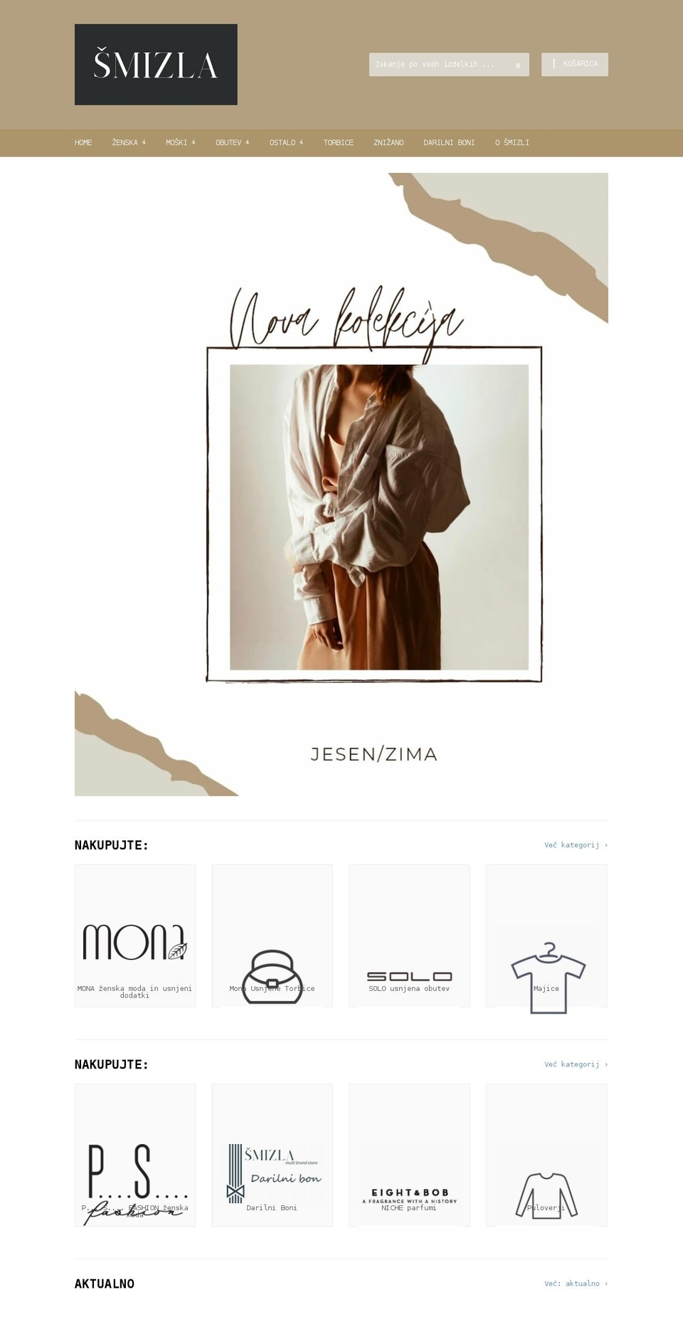 smizla.si shopify website screenshot