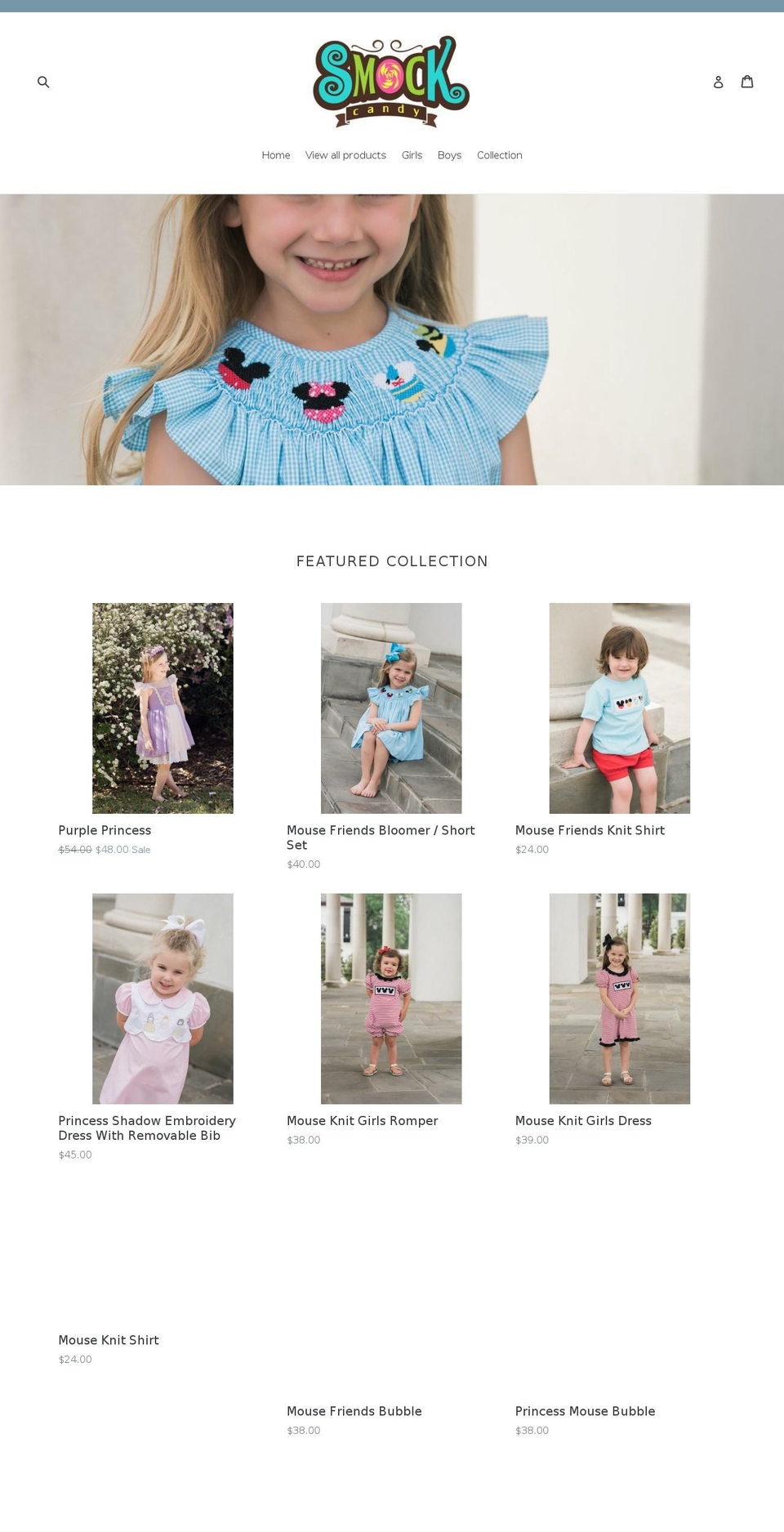 smockcandy.com shopify website screenshot