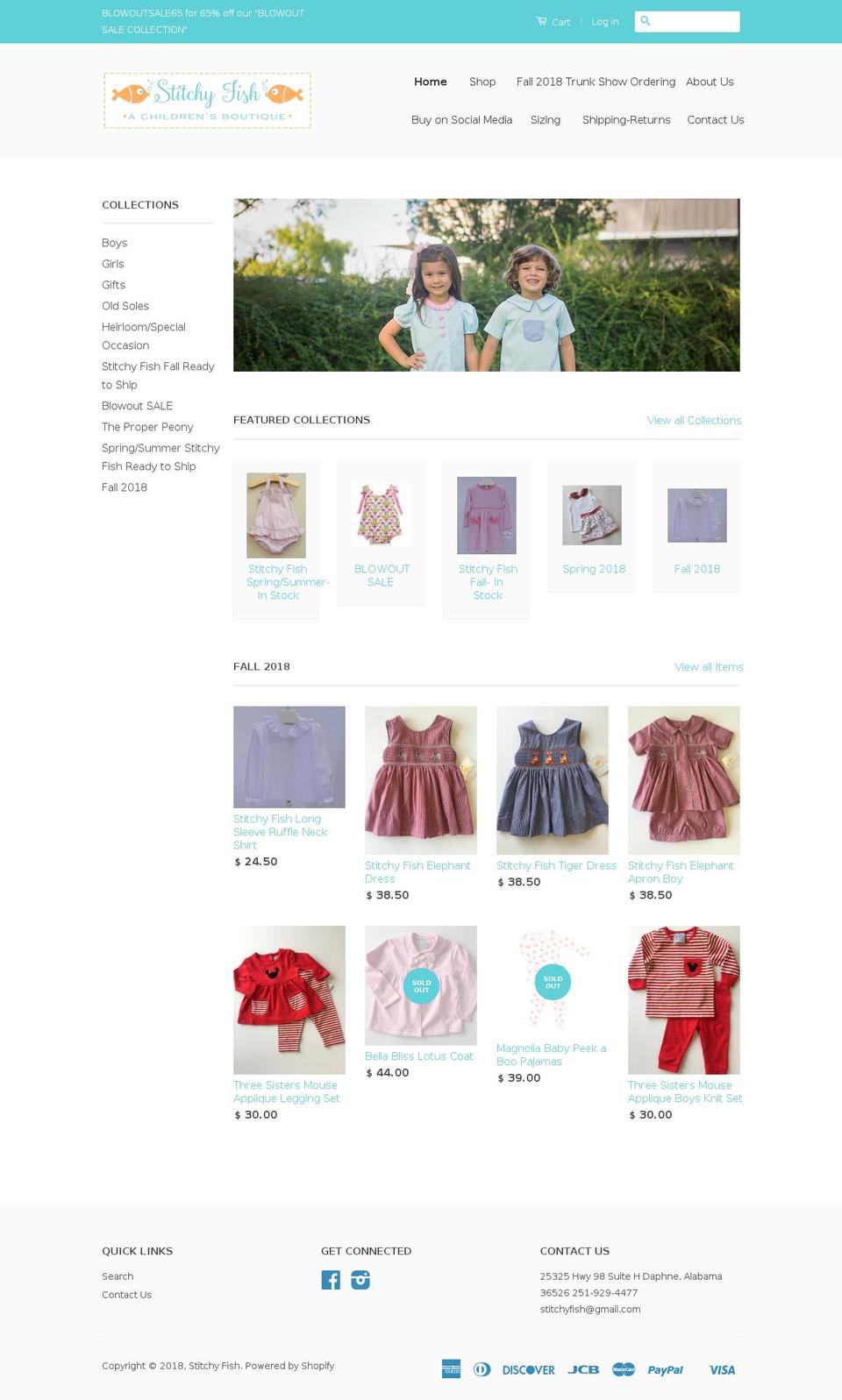 smockedbystitchyfish.com — Shopify storefront screenshot