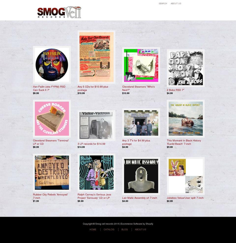 Threadify Shopify theme site example smog-veil.com