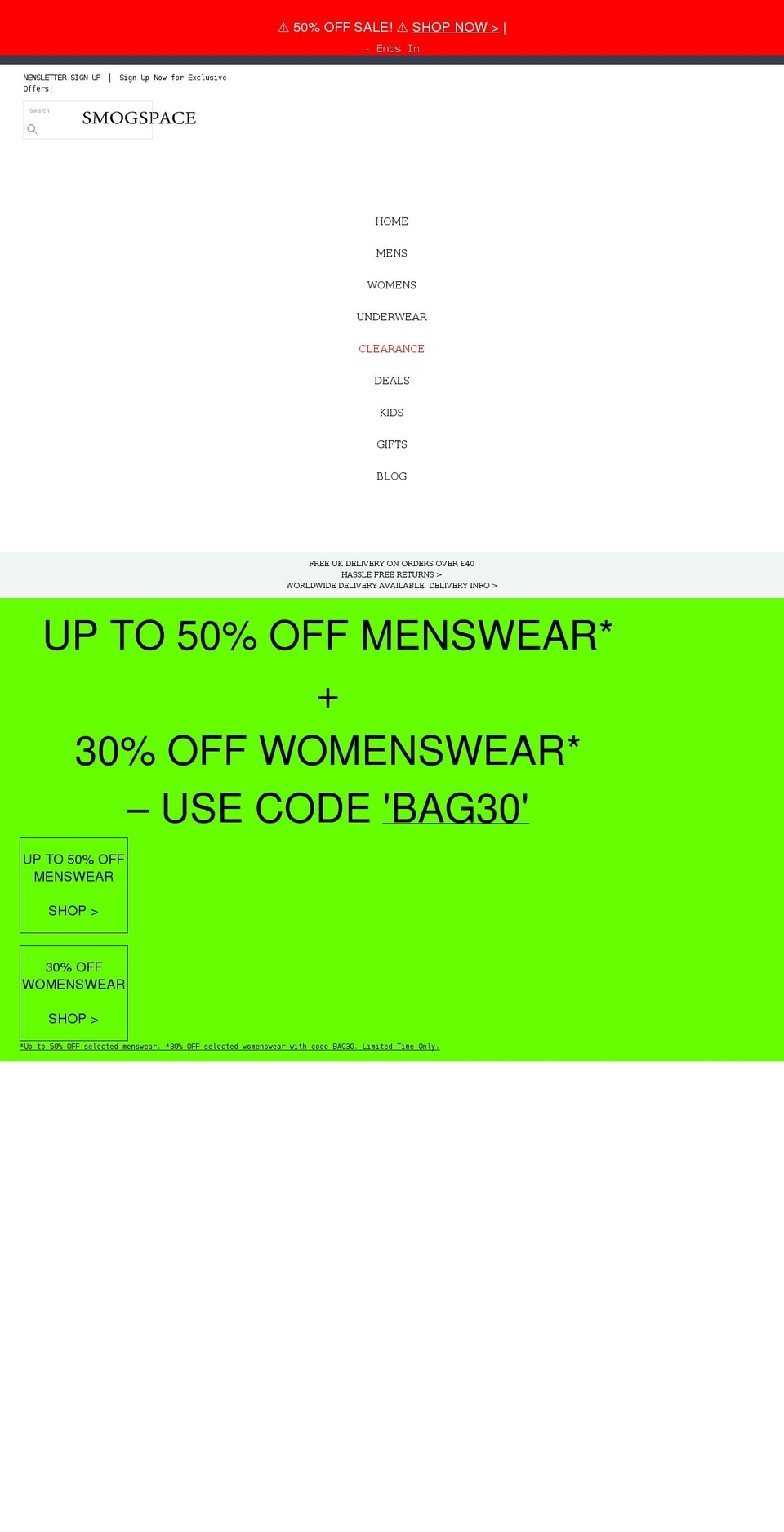 smogspace.com shopify website screenshot