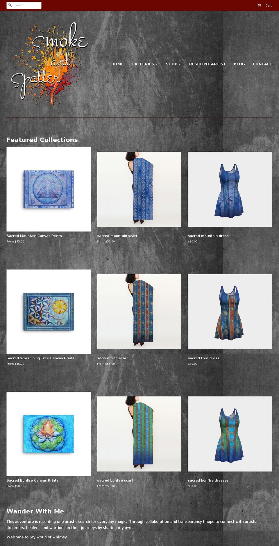 smokeandspatter.com shopify website screenshot