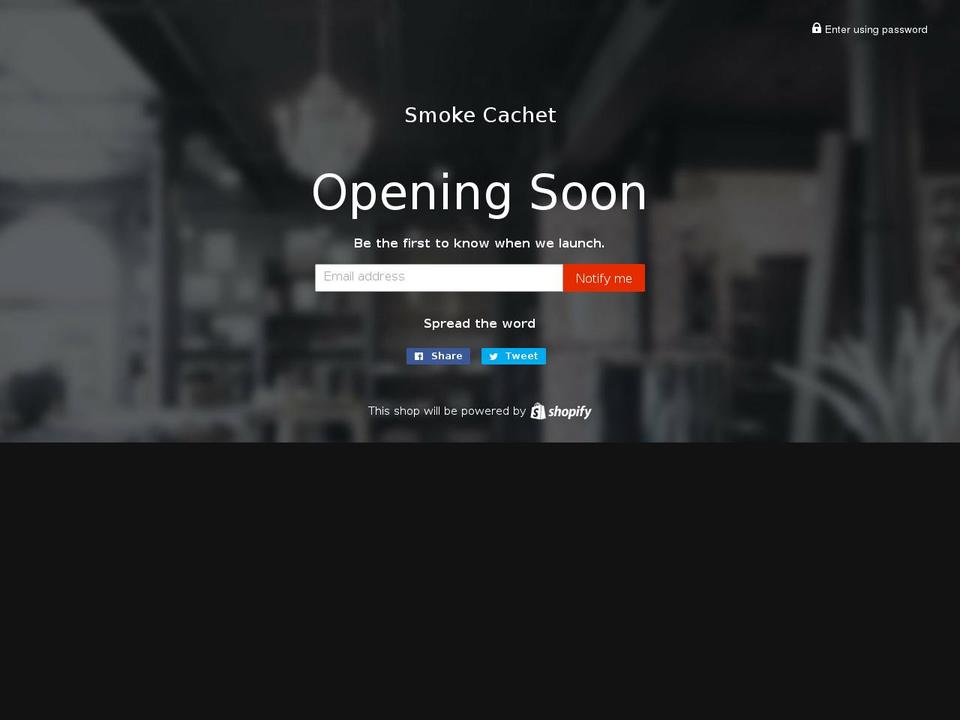 smokecachet.com — Shopify storefront screenshot