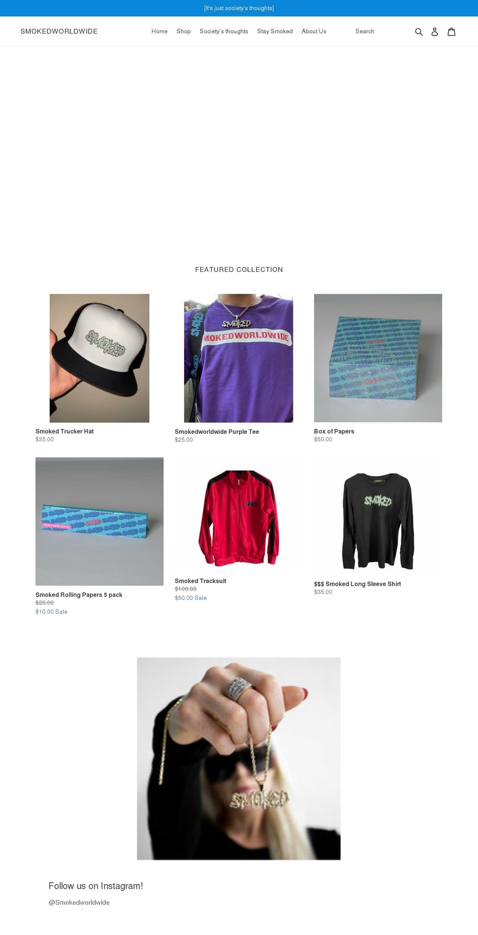 smokedworldwide.com shopify website screenshot