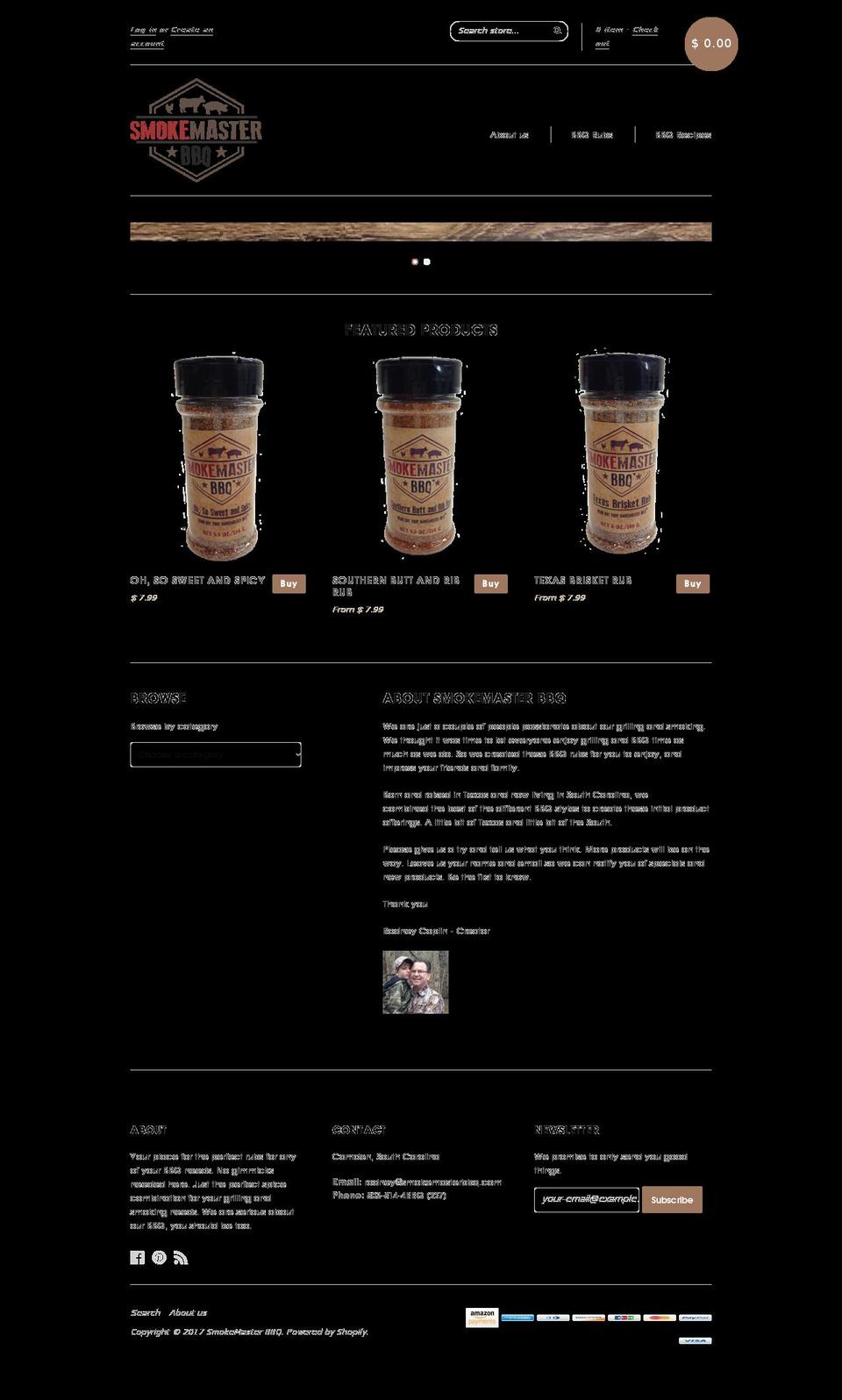 smokemasterbbq.com shopify website screenshot