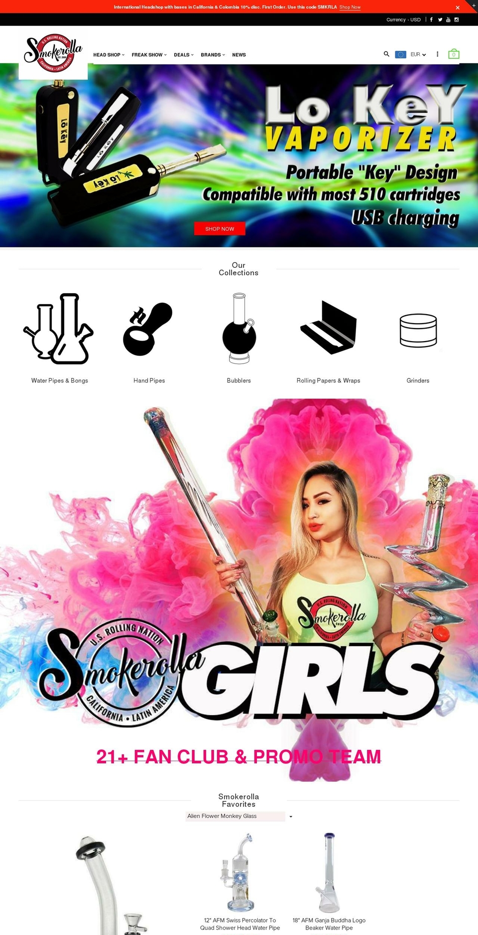 smokerolla.com shopify website screenshot