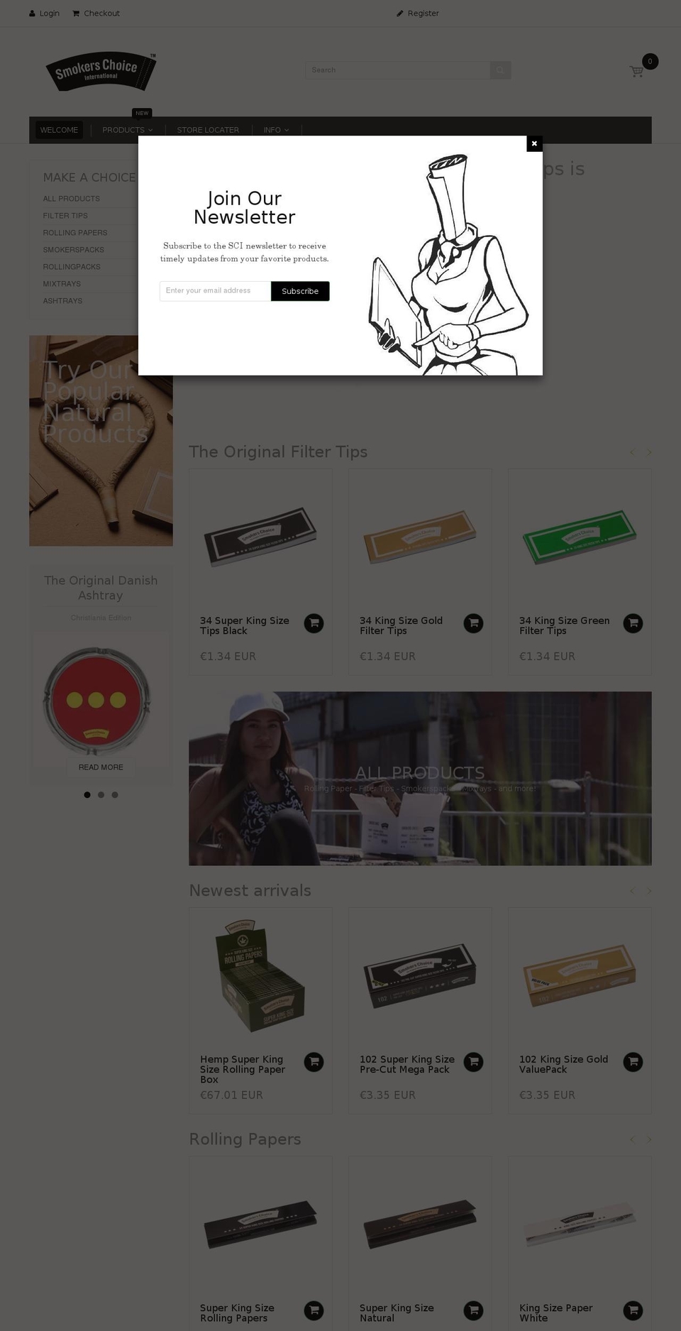 smokers.nu shopify website screenshot