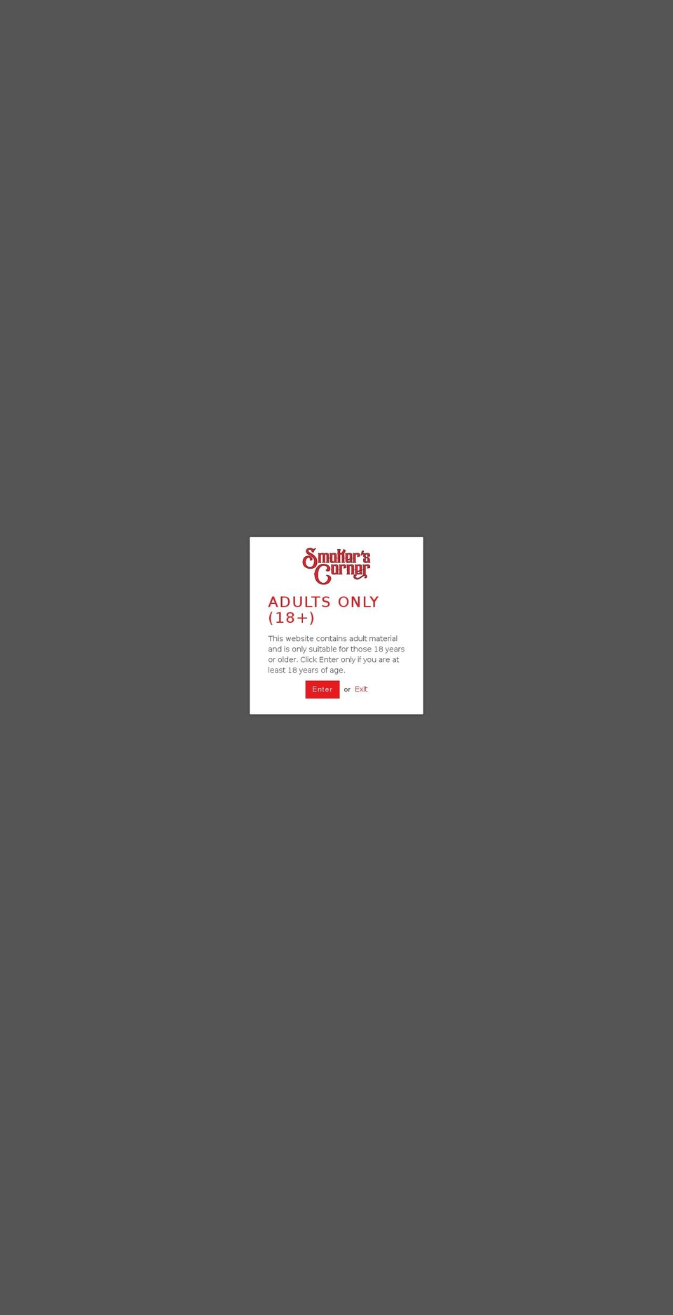 smokerscorner.com — Shopify storefront screenshot