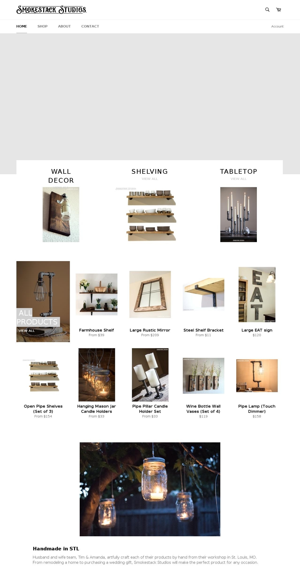 smokestackstudios.net shopify website screenshot