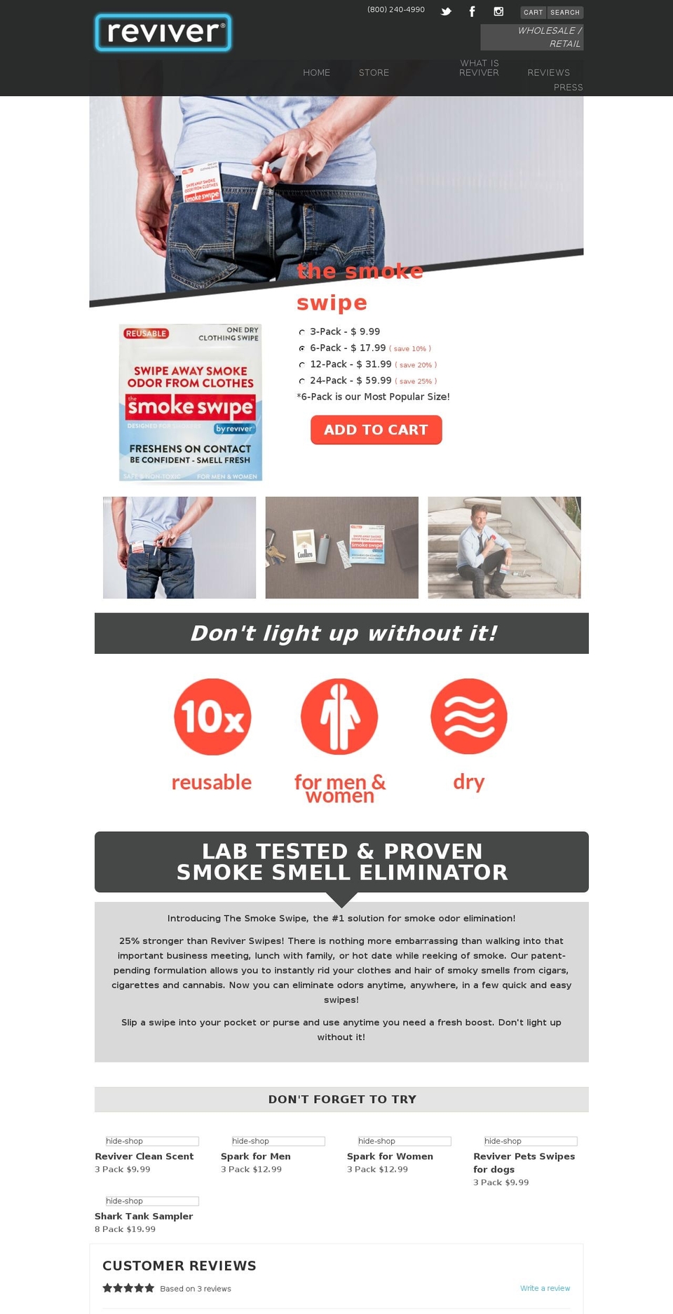 smokeswipes.com shopify website screenshot