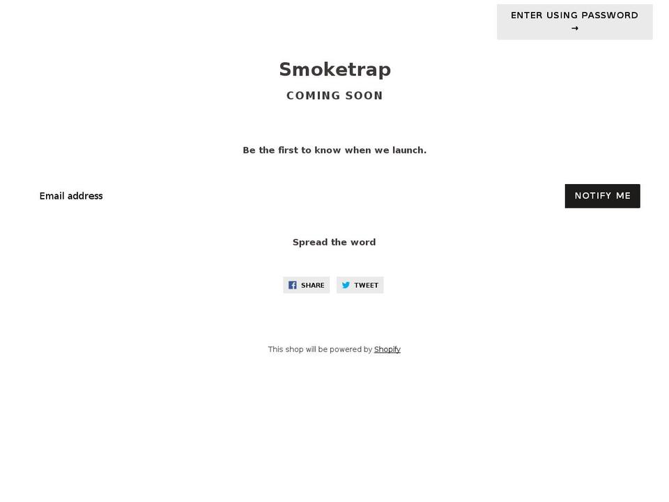 smoketrap.com — Shopify storefront screenshot