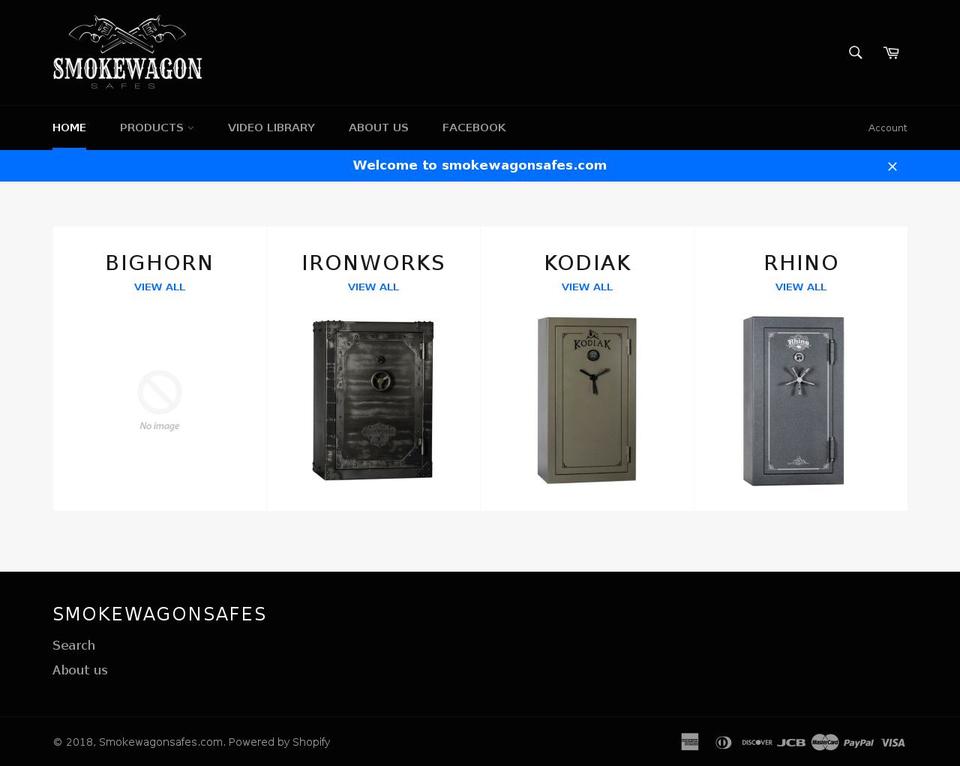 smokewagonsafes.com shopify website screenshot