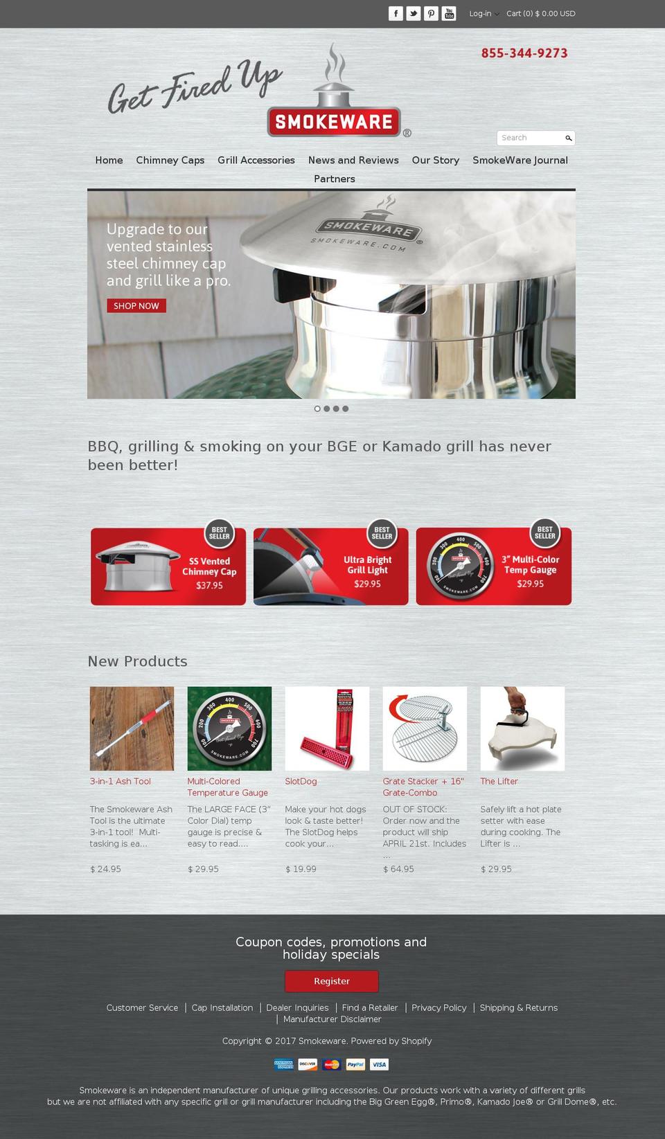 smokeware.com shopify website screenshot