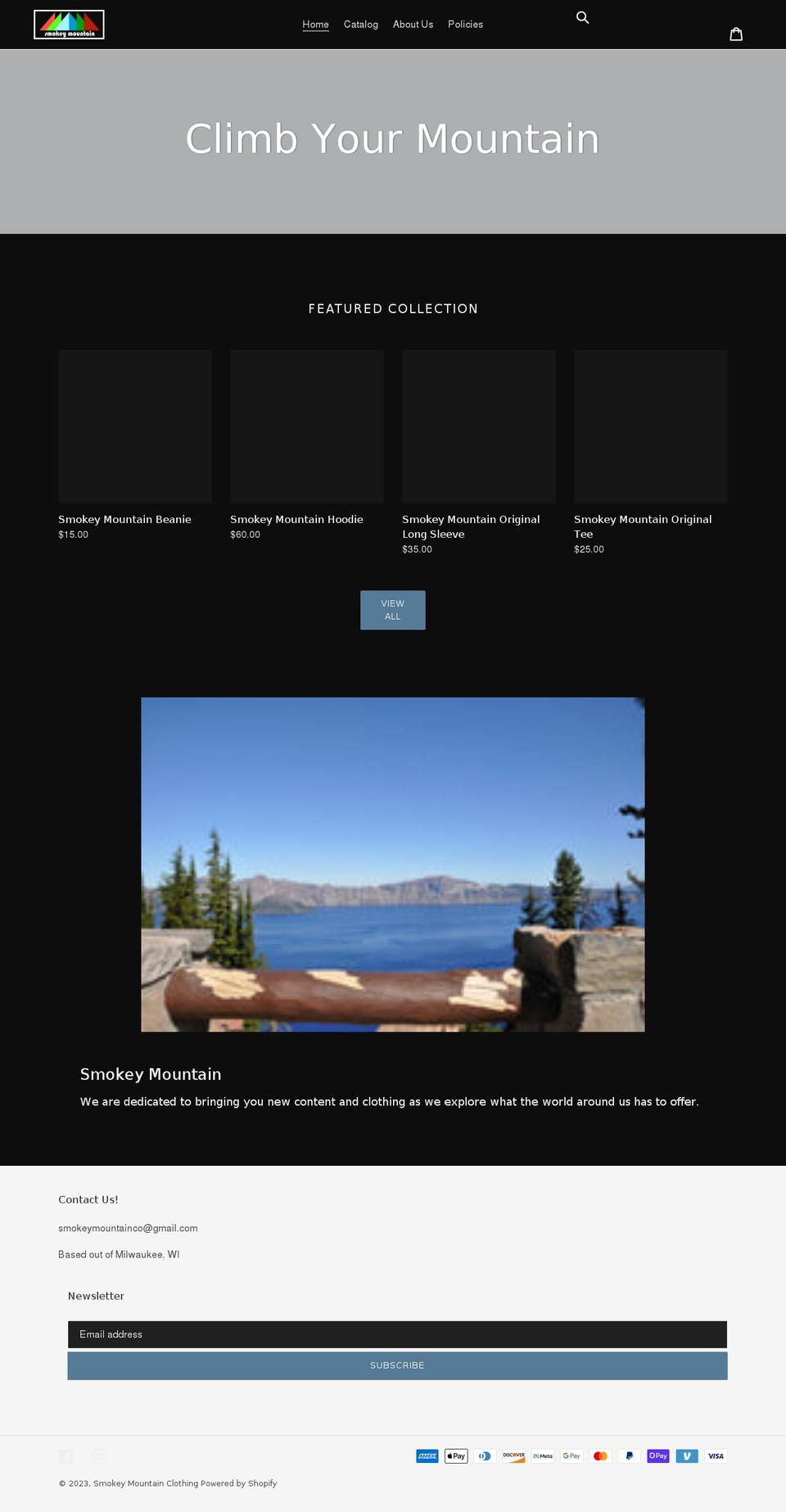 smokeymountainco.com shopify website screenshot