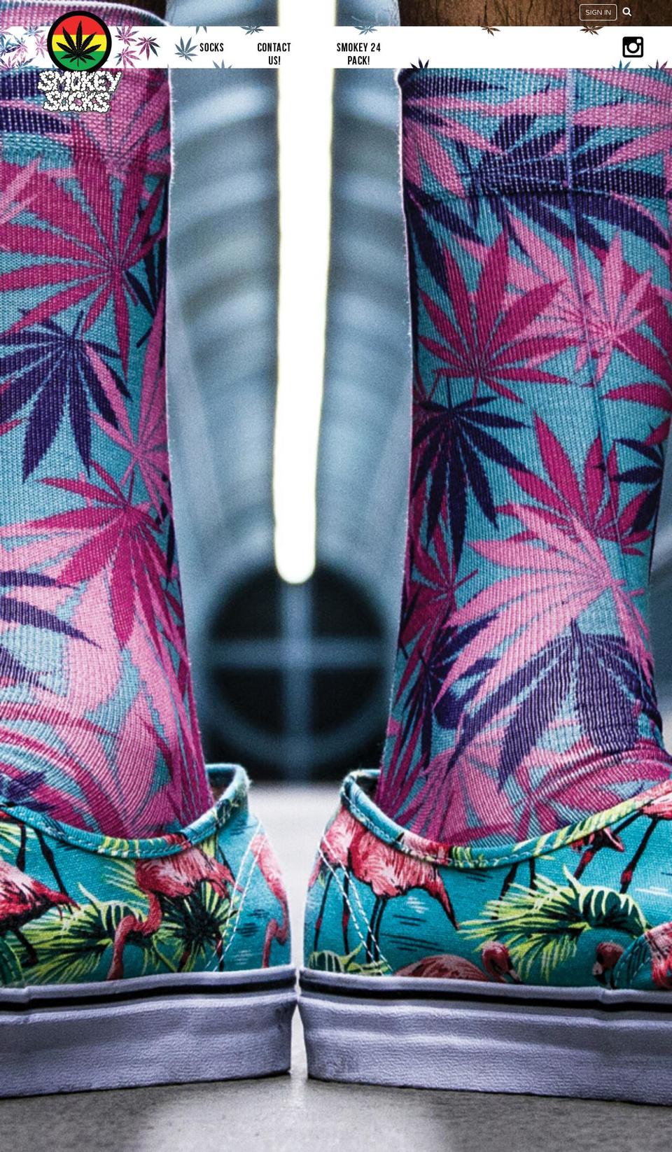 smokeysocks.com shopify website screenshot