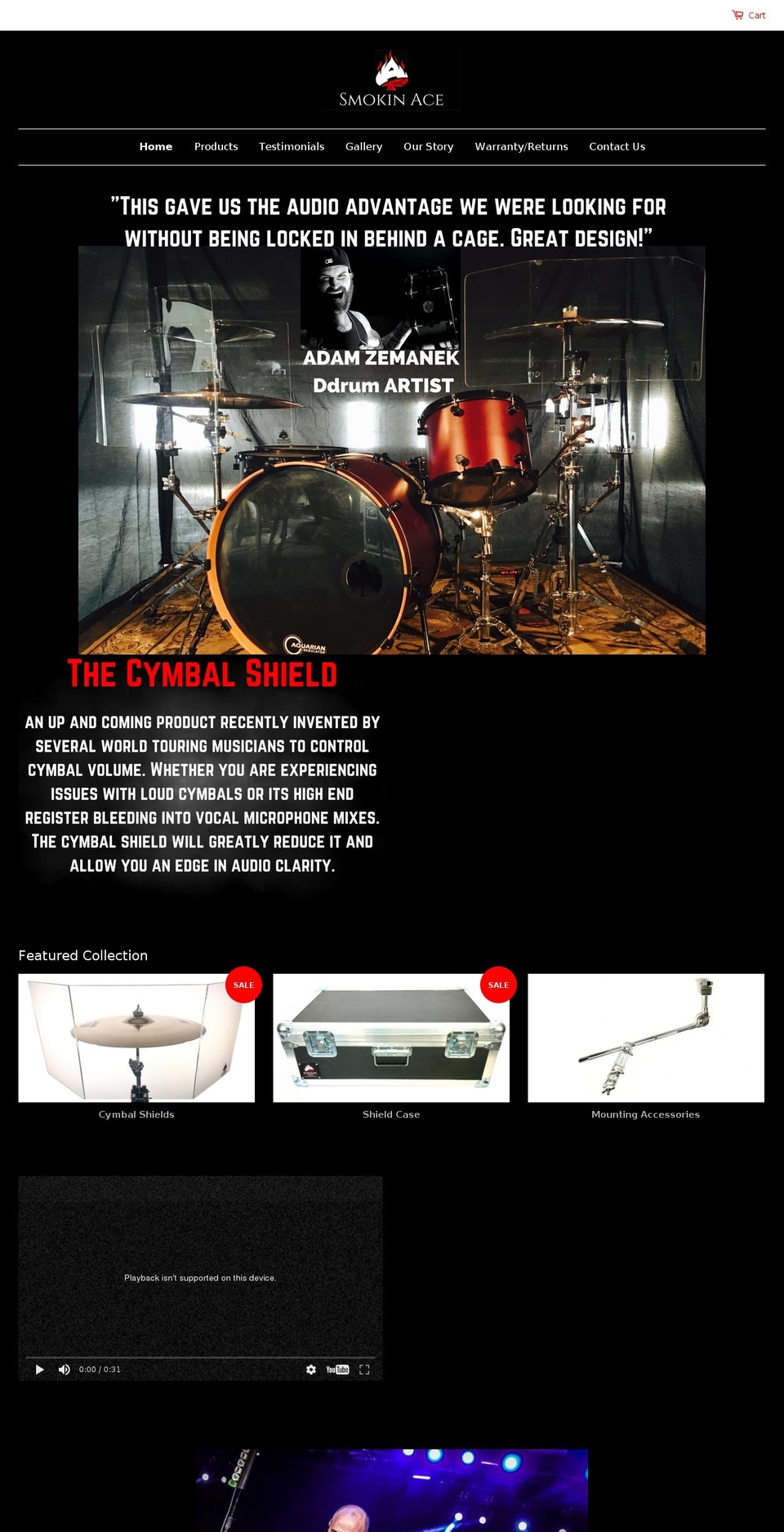 smokinacecasecompany.com shopify website screenshot