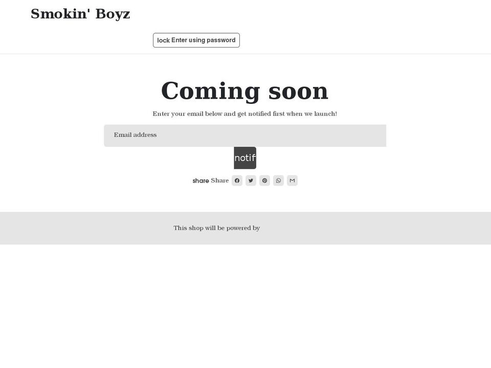 smokinboyz.com shopify website screenshot