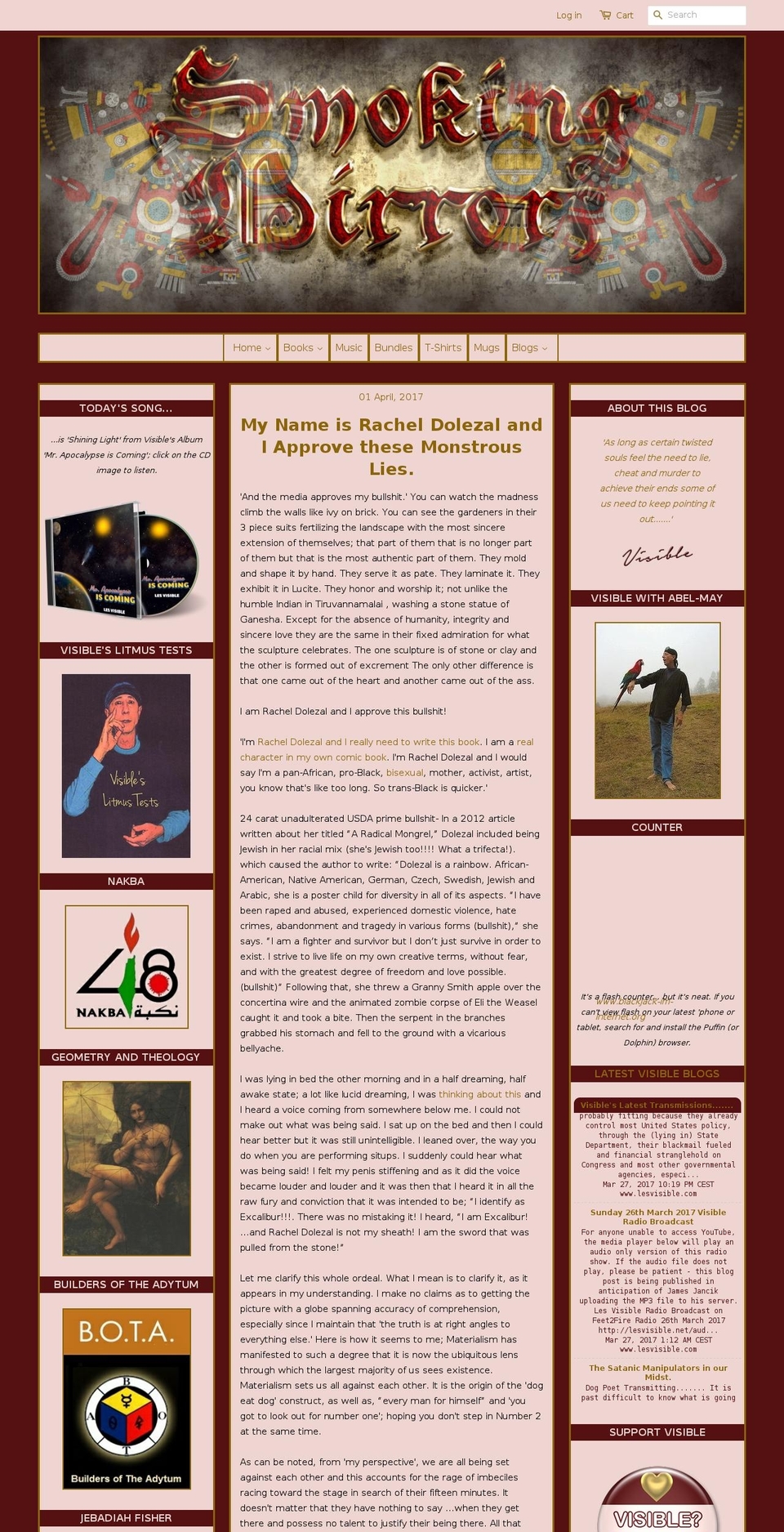 smoking-mirrors.com shopify website screenshot