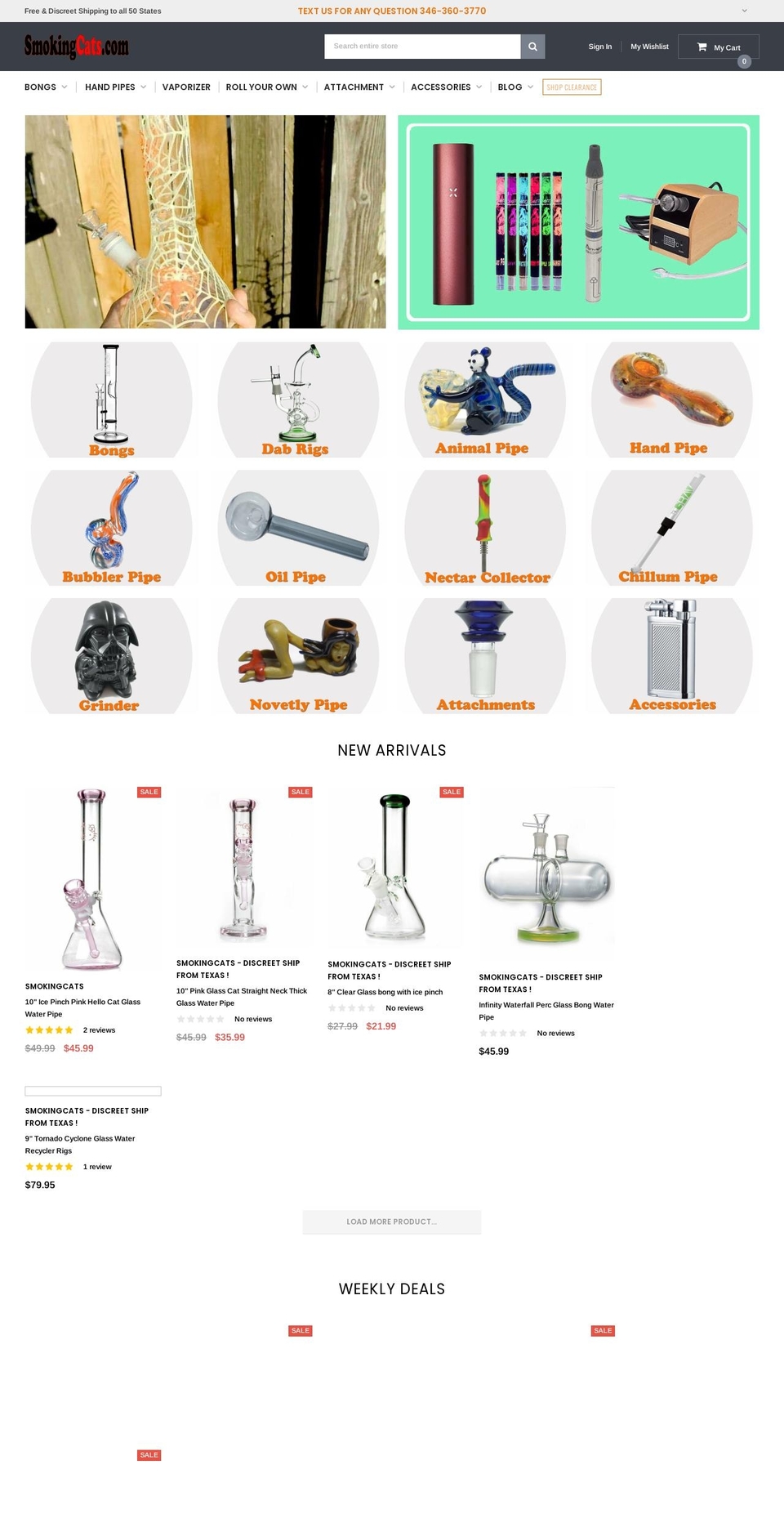 smokingcats.com shopify website screenshot