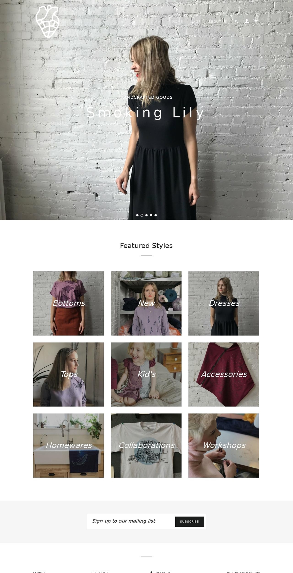 smokinglily.ca shopify website screenshot