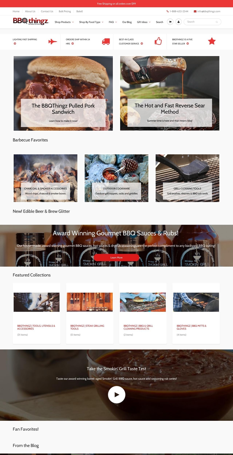 smokingrillsauces.com — Shopify storefront screenshot