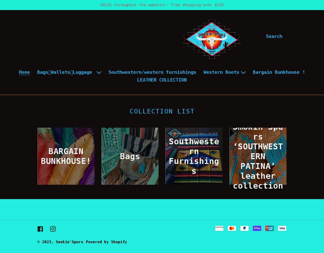 smokinspurs.com shopify website screenshot