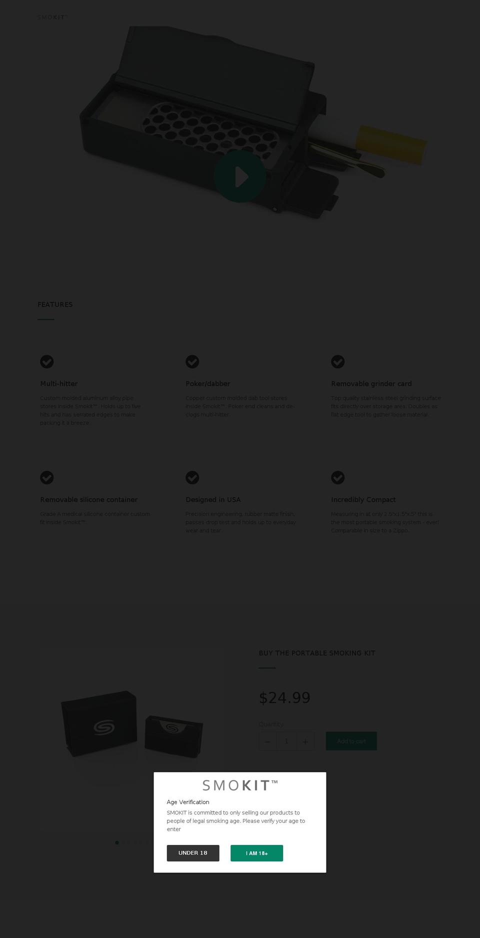 smokits.com shopify website screenshot