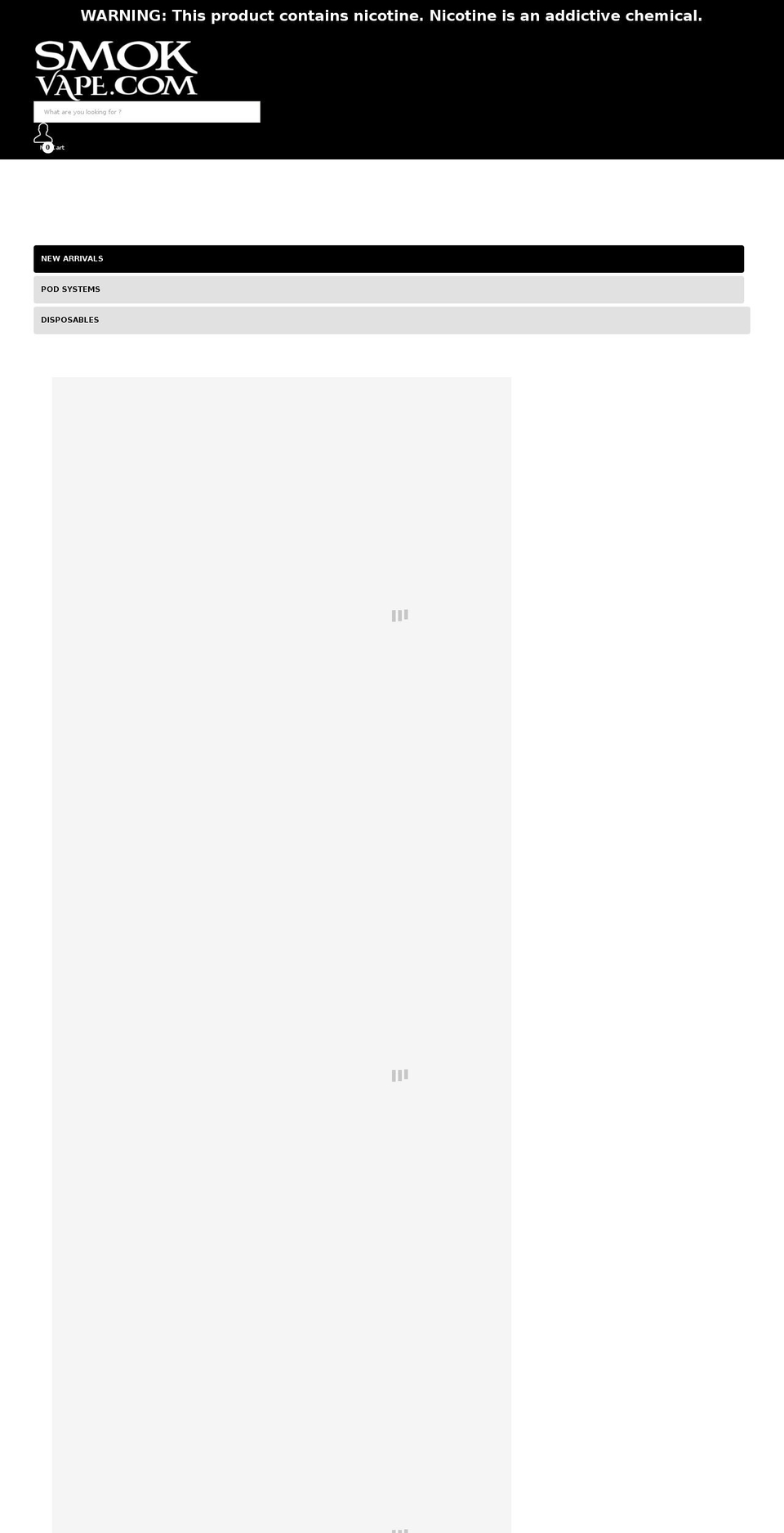 smokvape.com shopify website screenshot