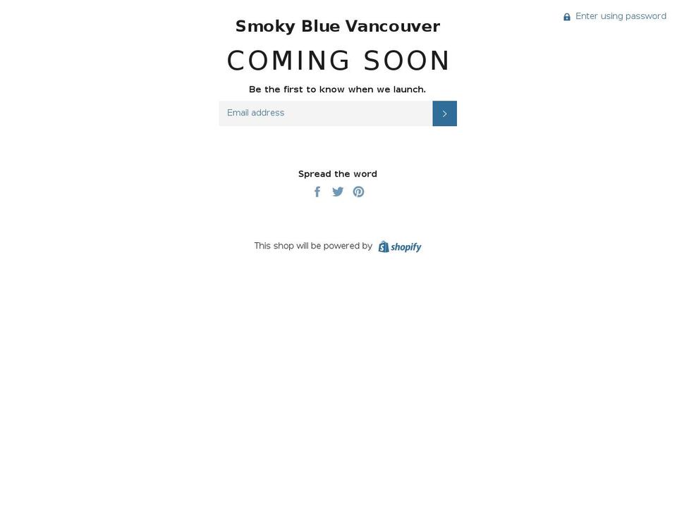 smokyblue.com — Shopify storefront screenshot