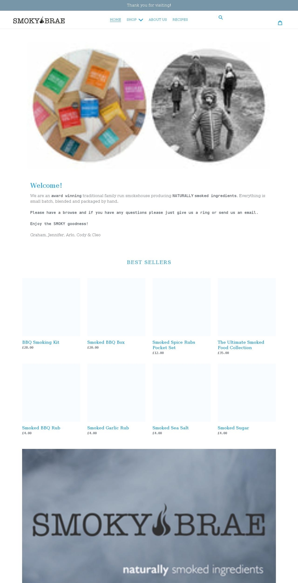 smokybrae.com shopify website screenshot