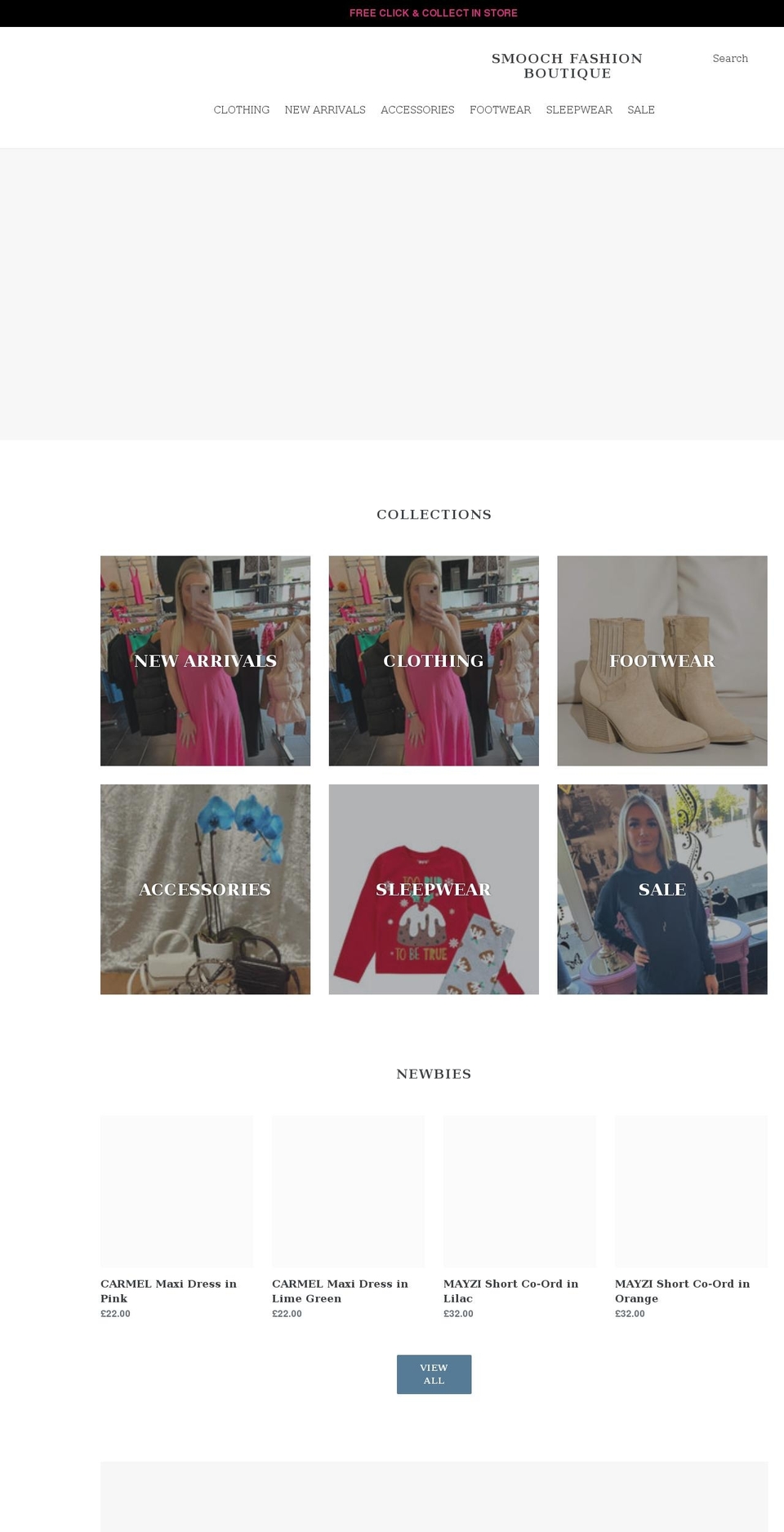 smoochfashionboutique.com shopify website screenshot