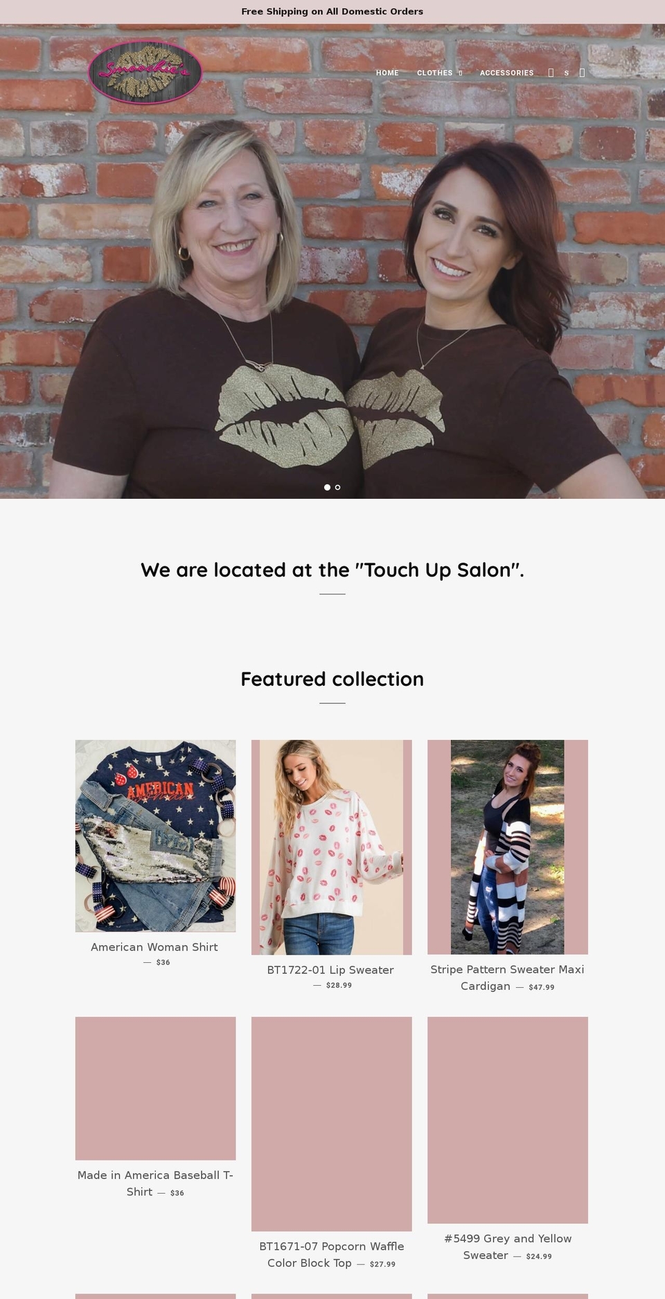 smoochiesclothing.com shopify website screenshot