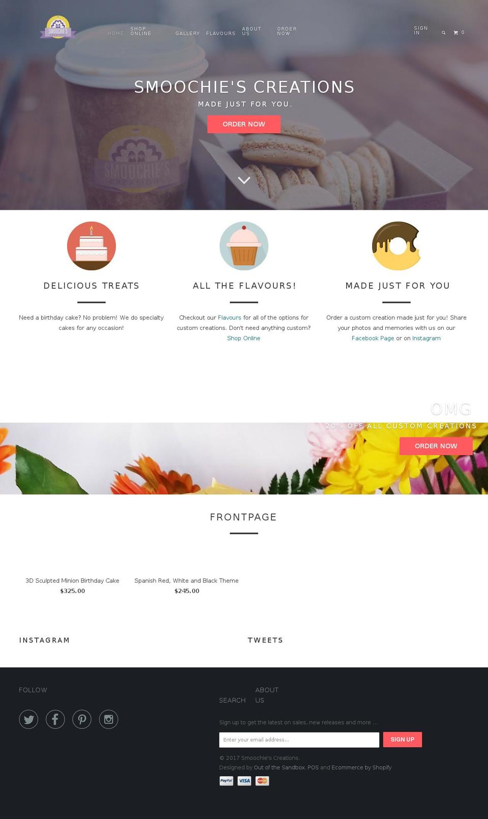 smoochiescreations.com shopify website screenshot