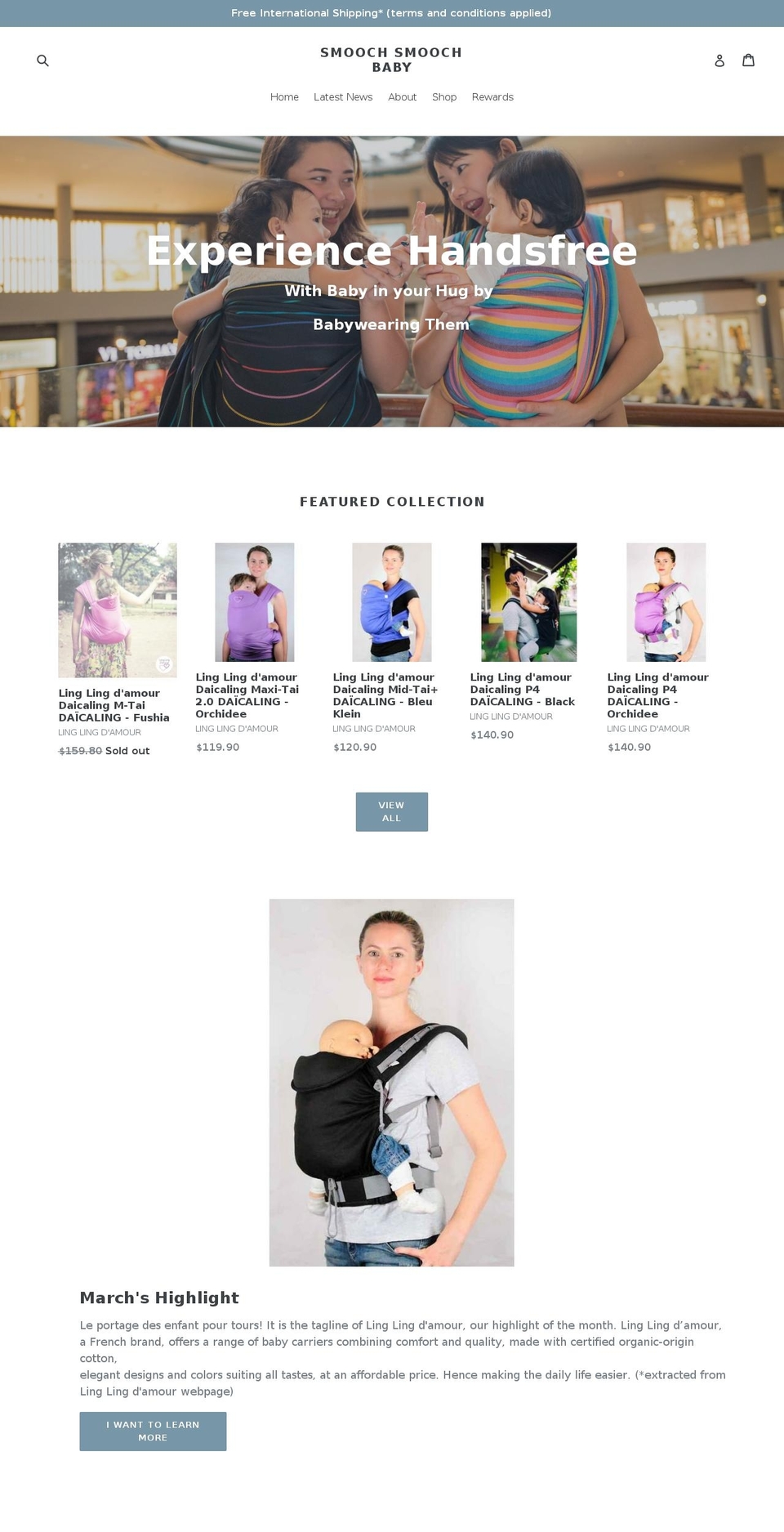 smoochsmoochbaby.com shopify website screenshot