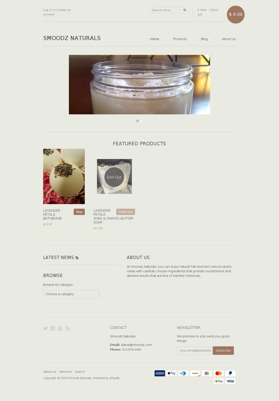 smoodz.com — Shopify storefront screenshot
