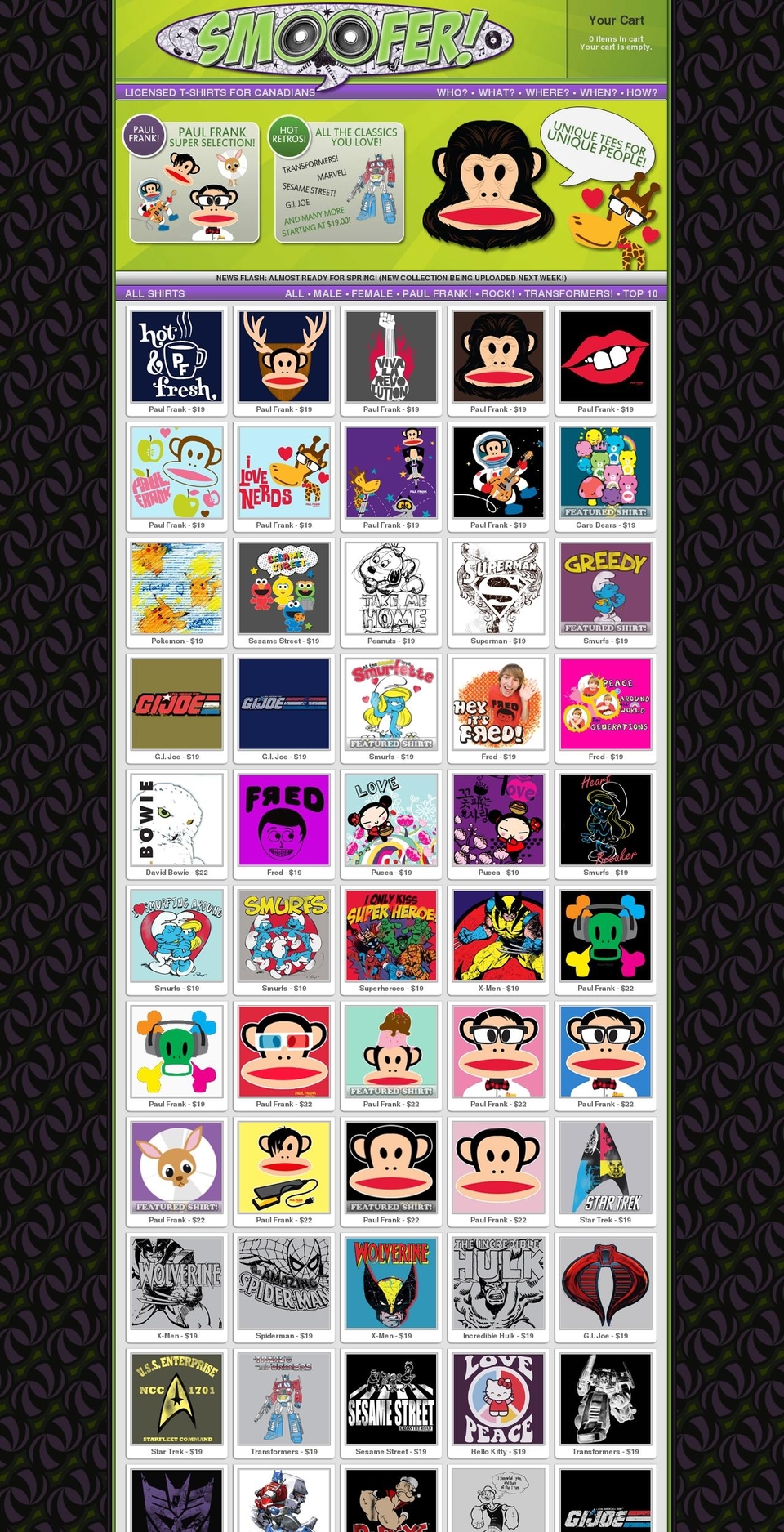 smoofer.myshopify.com shopify website screenshot