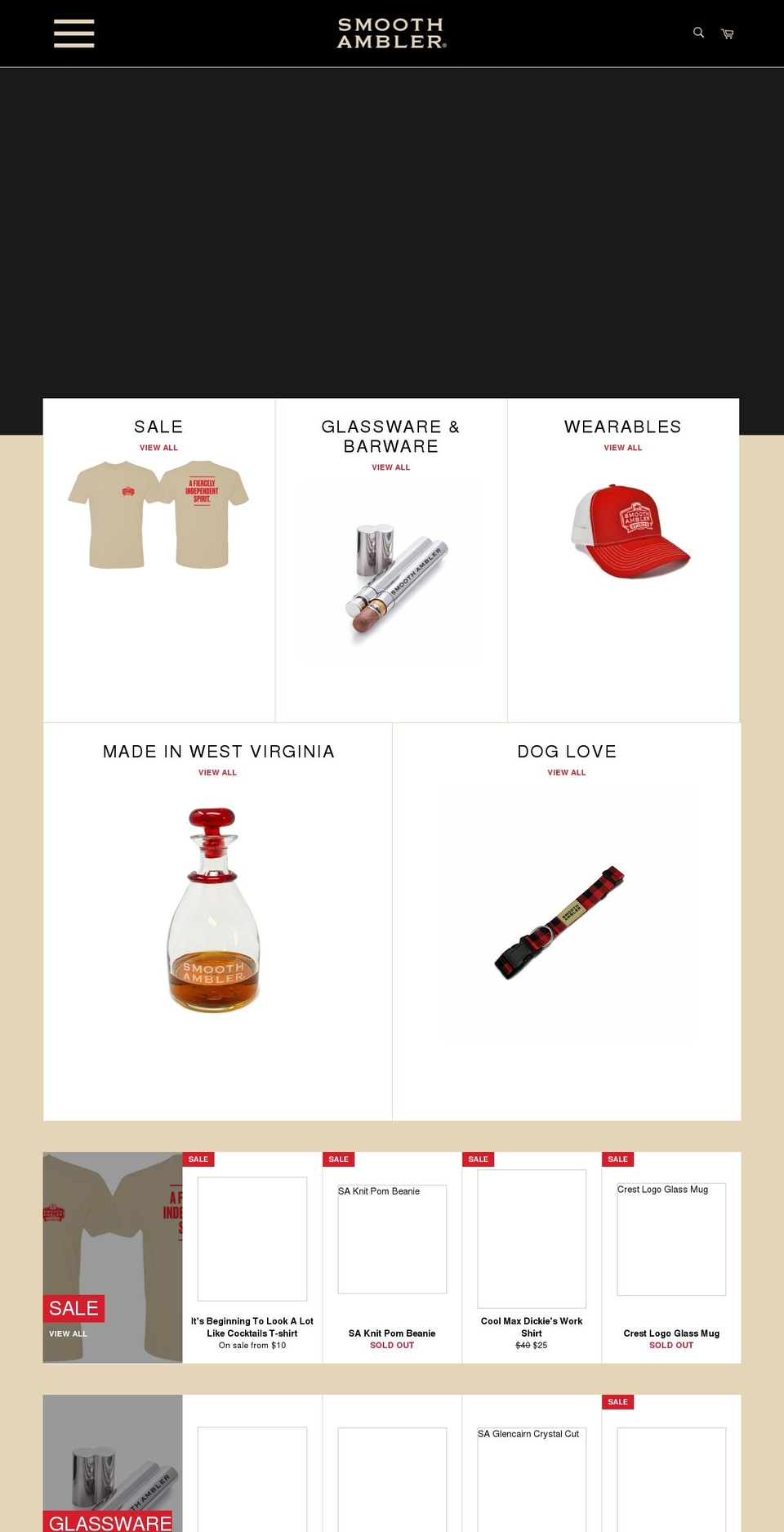 smooth-ambler-spirits.myshopify.com shopify website screenshot