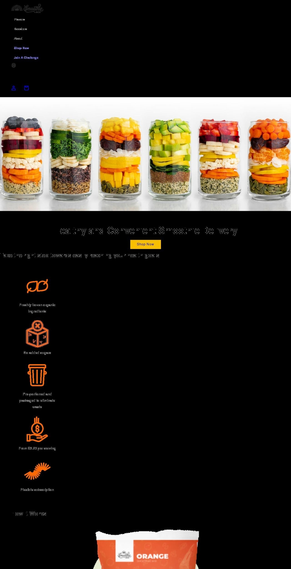 smoothiebox.com shopify website screenshot