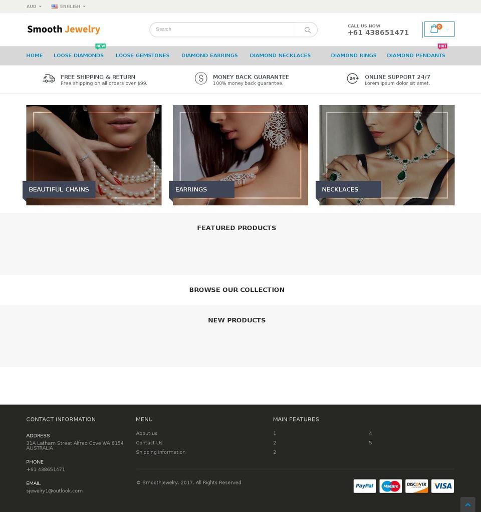 smoothjewelry.com — Shopify storefront screenshot