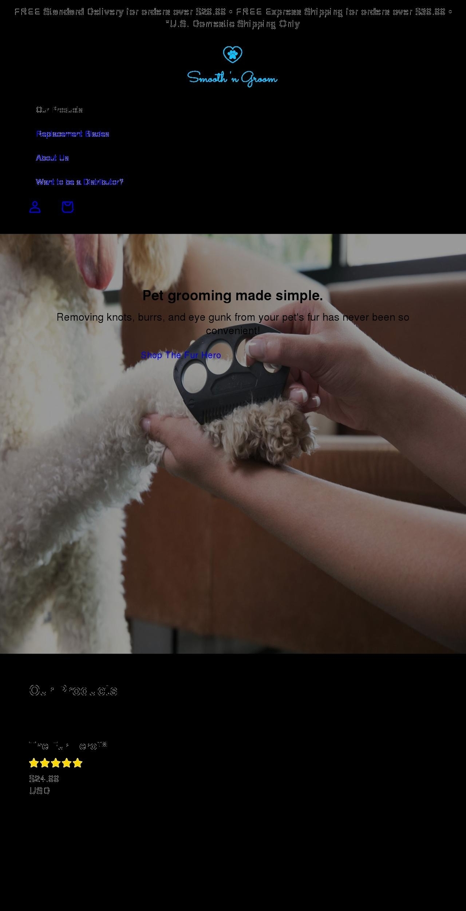 smoothngroom.com shopify website screenshot