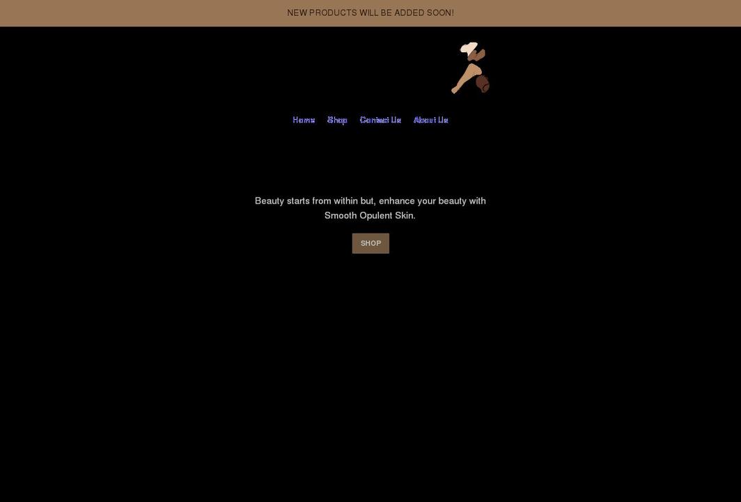 smoothopulentskin.com shopify website screenshot