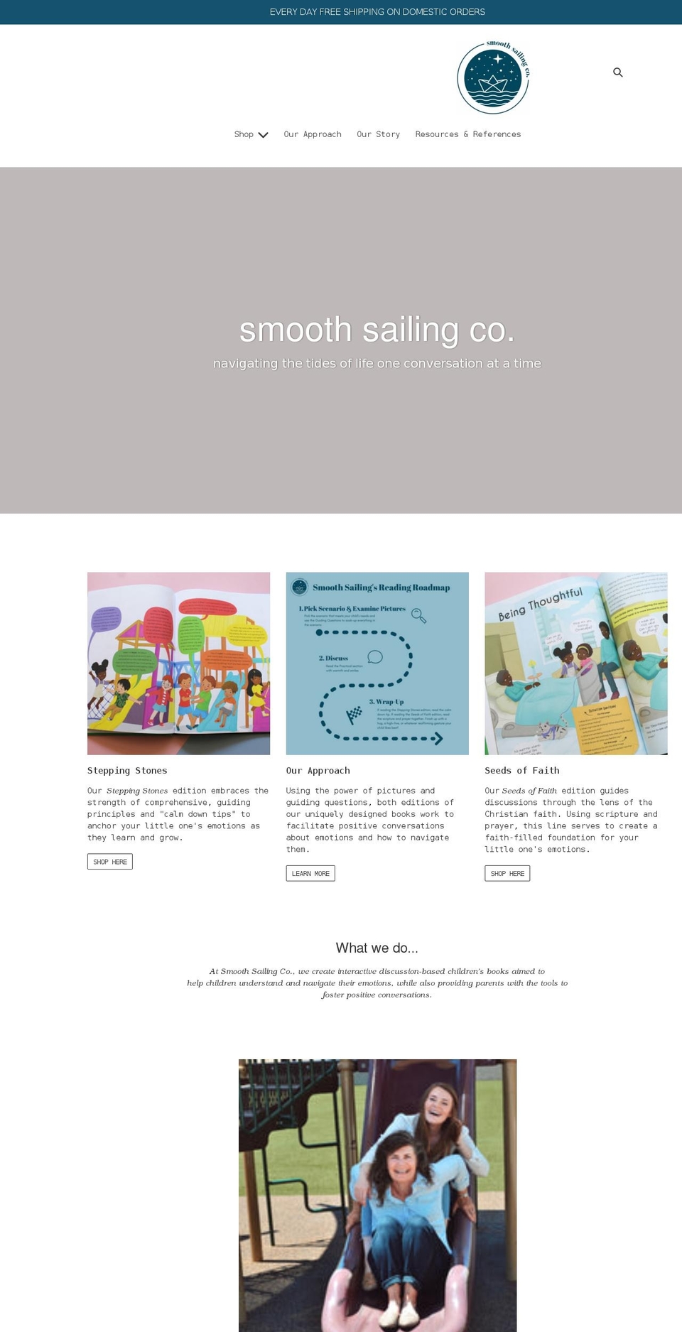 smoothsailingbooks.com shopify website screenshot