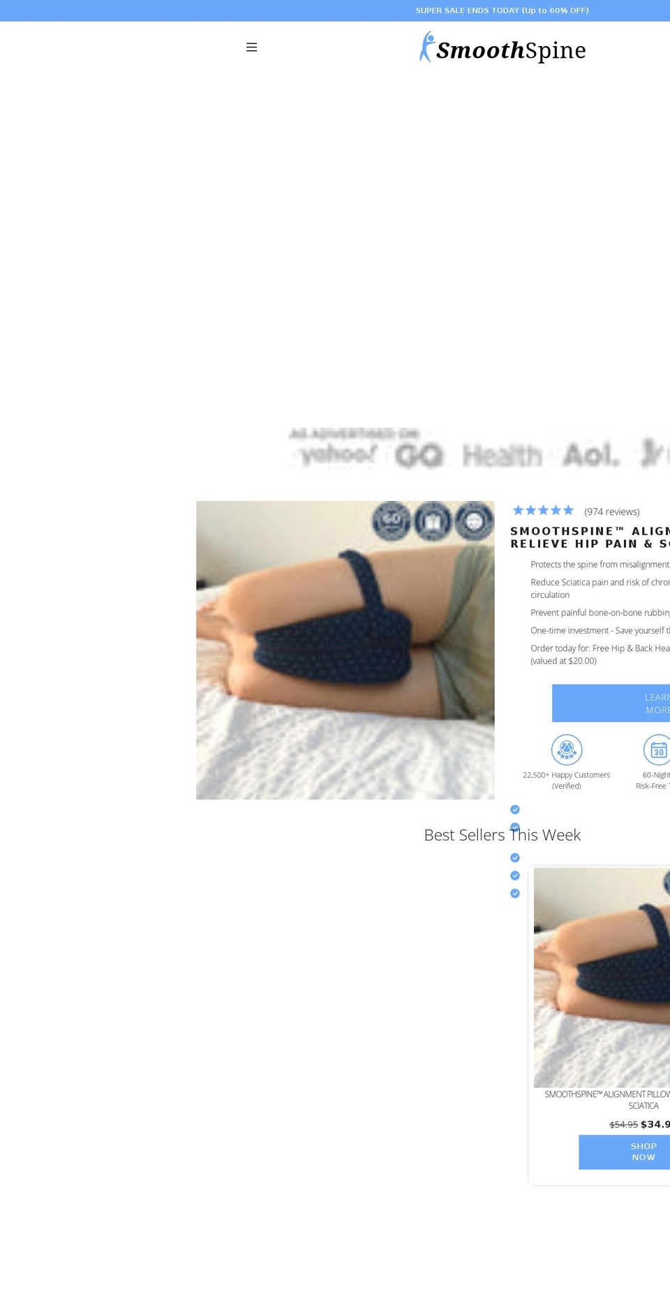smoothspine.com shopify website screenshot