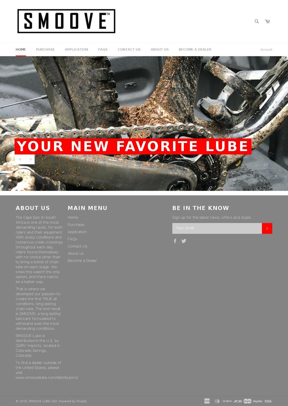 smoovebikelube.com shopify website screenshot