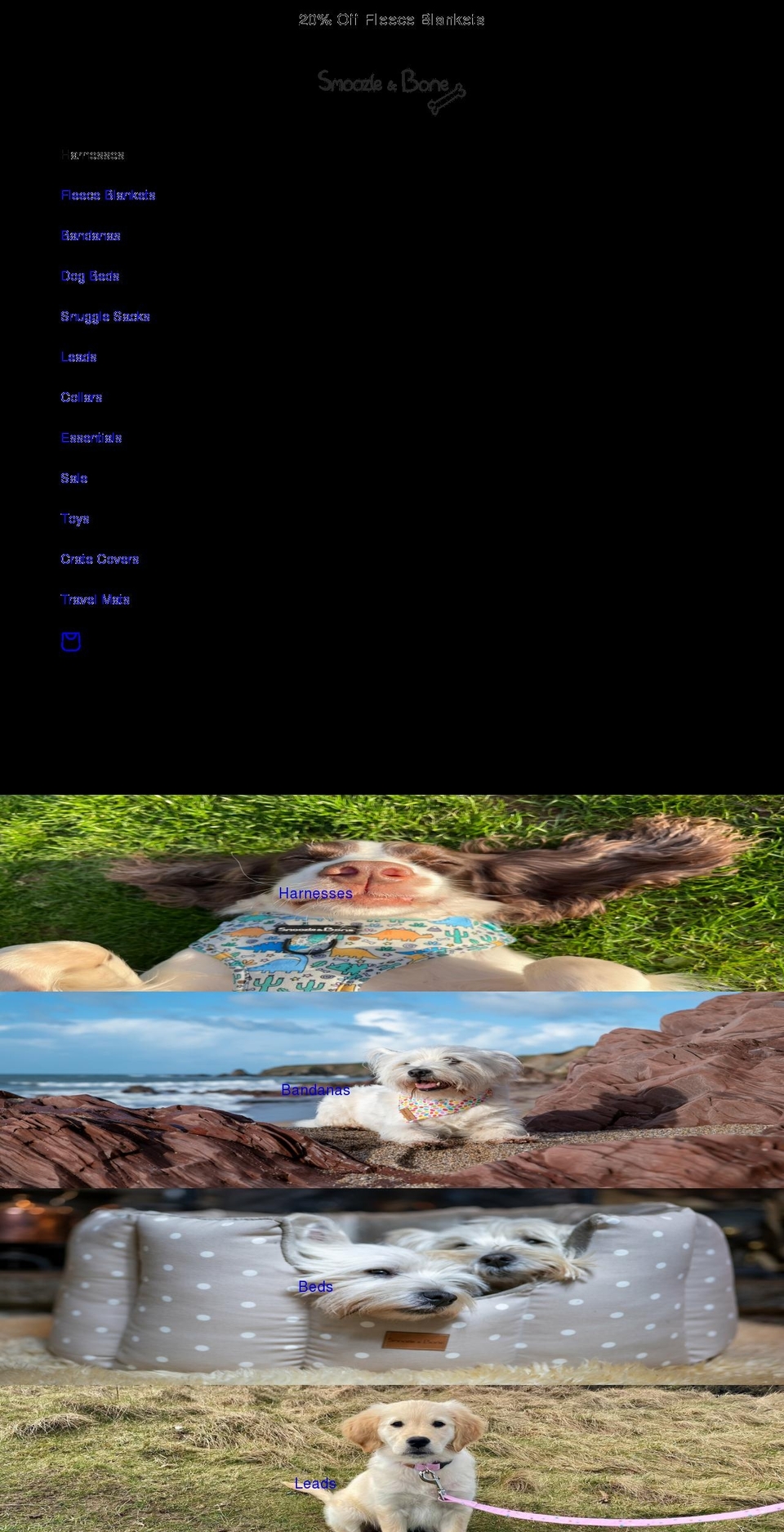 smoozleandbone.com shopify website screenshot