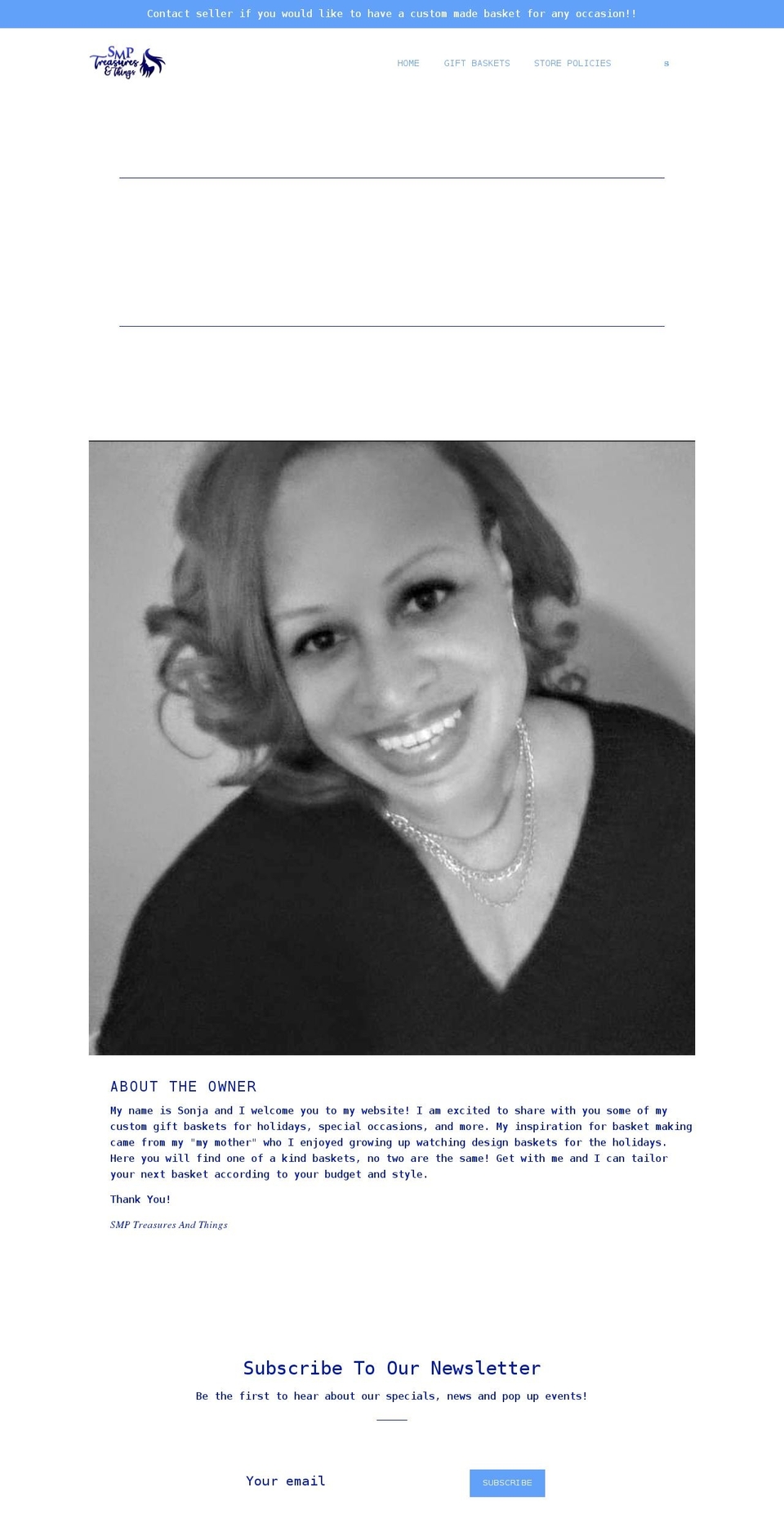 smptreasuresthings.com shopify website screenshot