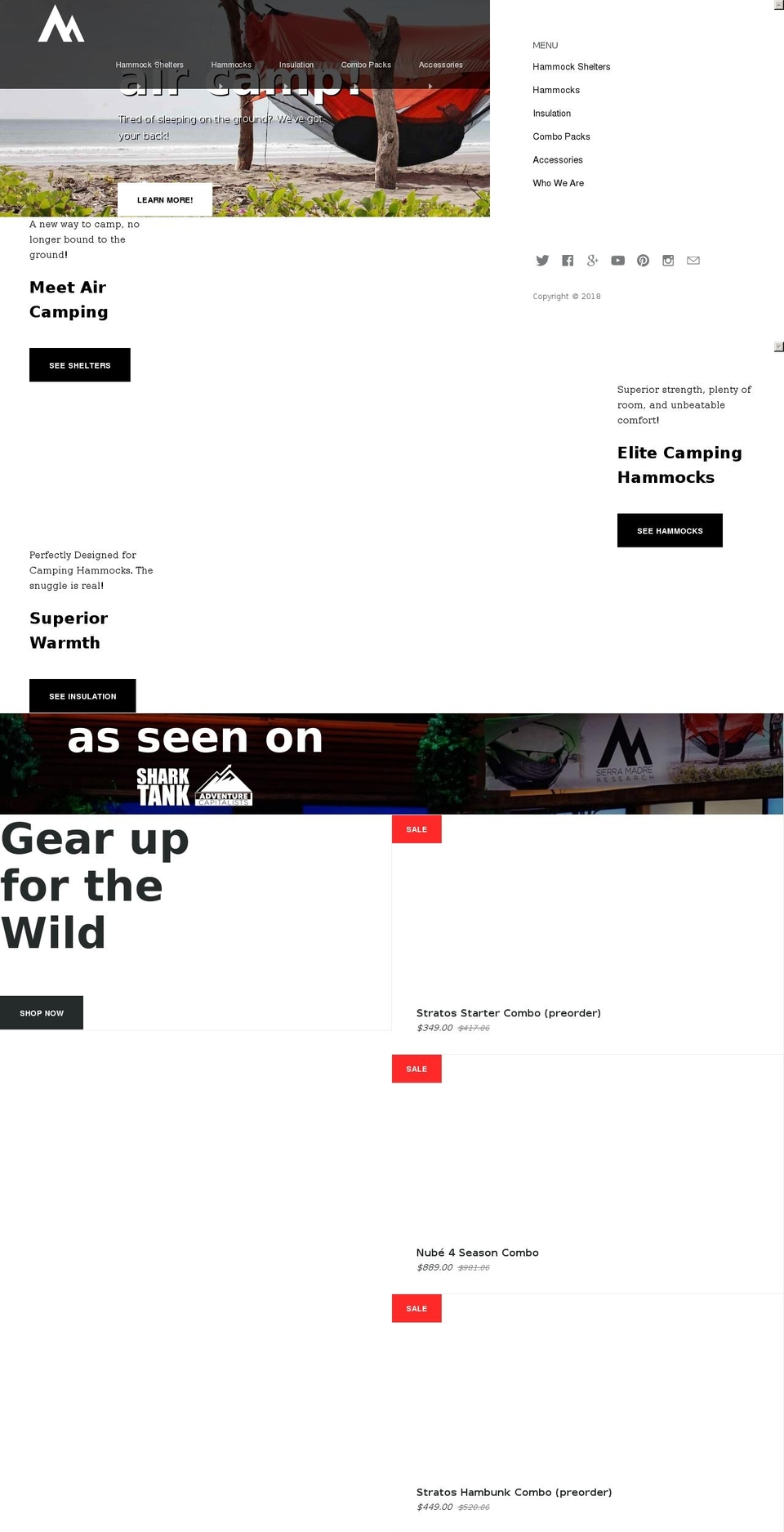 smr.camp shopify website screenshot